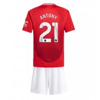 Dres Manchester United Antony #21 Domaci za djecu 2024-25 Kratak Rukav (+ kratke hlače)